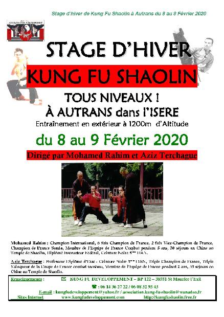 Stage de Kung Fu Shaolin
