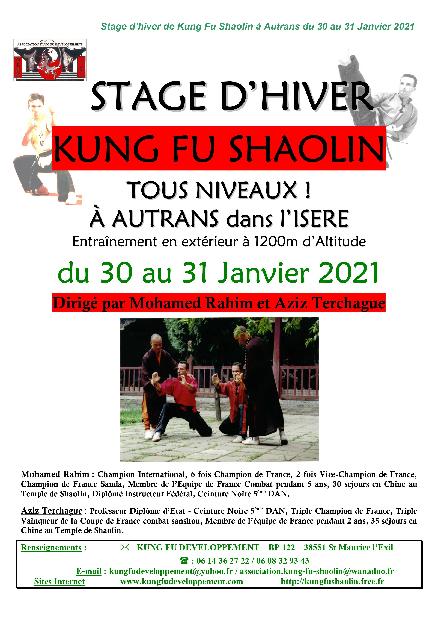 Stage de Kung Fu Shaolin