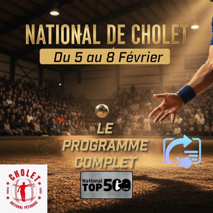 National de Pétanque de Cholet – Top 500 : résultats
