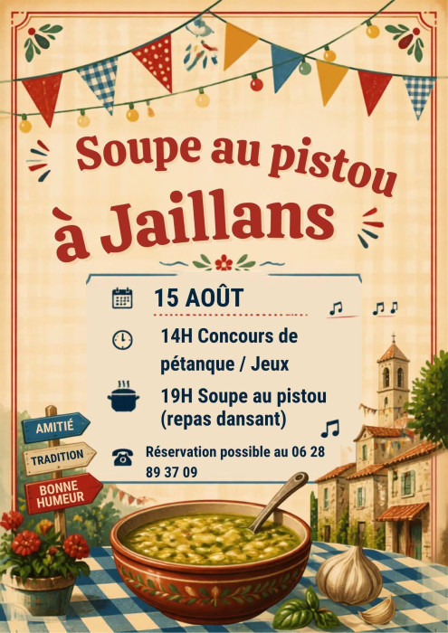 Soupe au pistou à Jaillans - 15 août