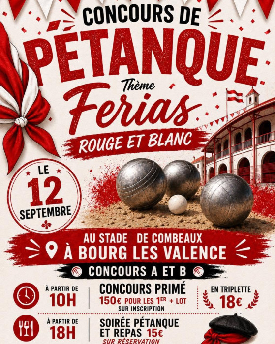 Concours de pétanque à Bourg-lès-Valence - 12 sep.