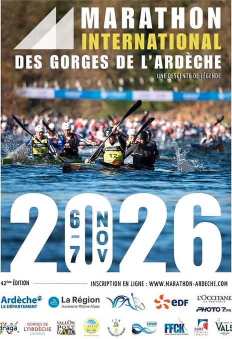 Marathon international des gorges de l'Ardèche : 34 ou 27 km en kayak - du 6 nov. au 7 nov.